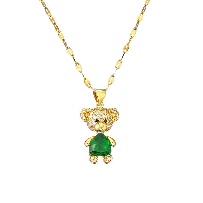Wholesale cute bear pendant necklace