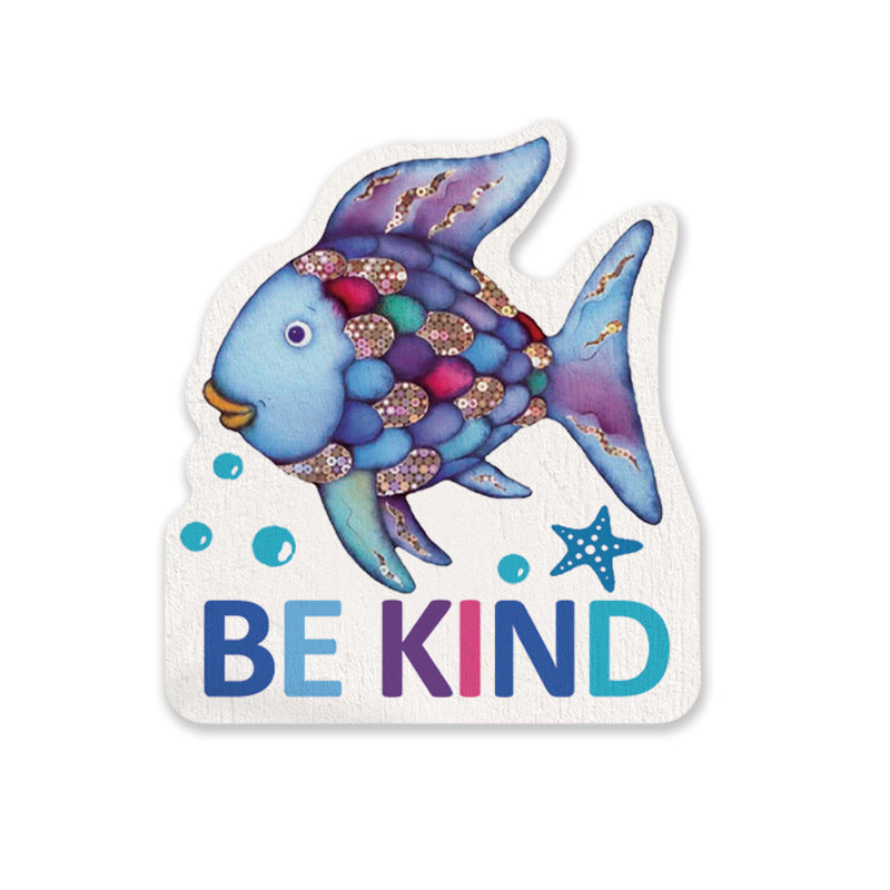 Wholesale Summer vacation children's teacher reading fun name brooch