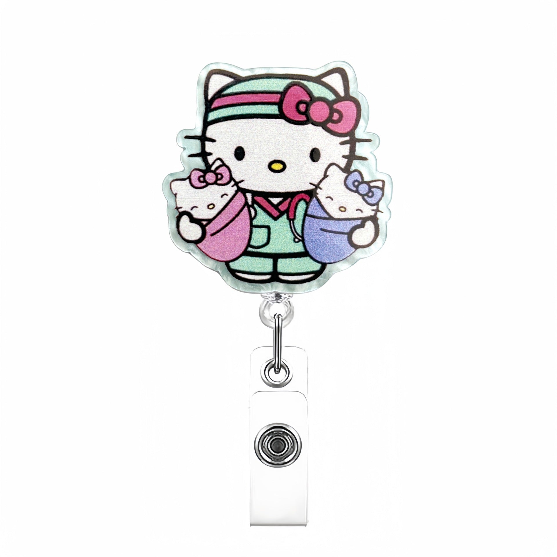 Wholesale Cute Cat Nurse Cartoon Badge Reels Keychains ACCVIP