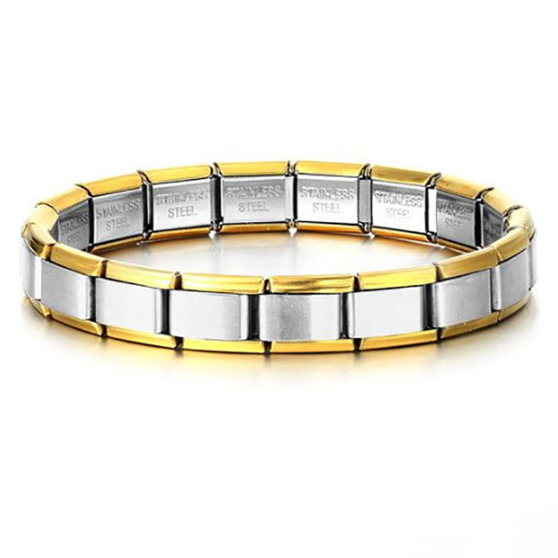 Wholesale Italian Charm Bracelet 9mm DIY Splicing Billiard Ball Pattern Stainless Steel Composable Bracelet