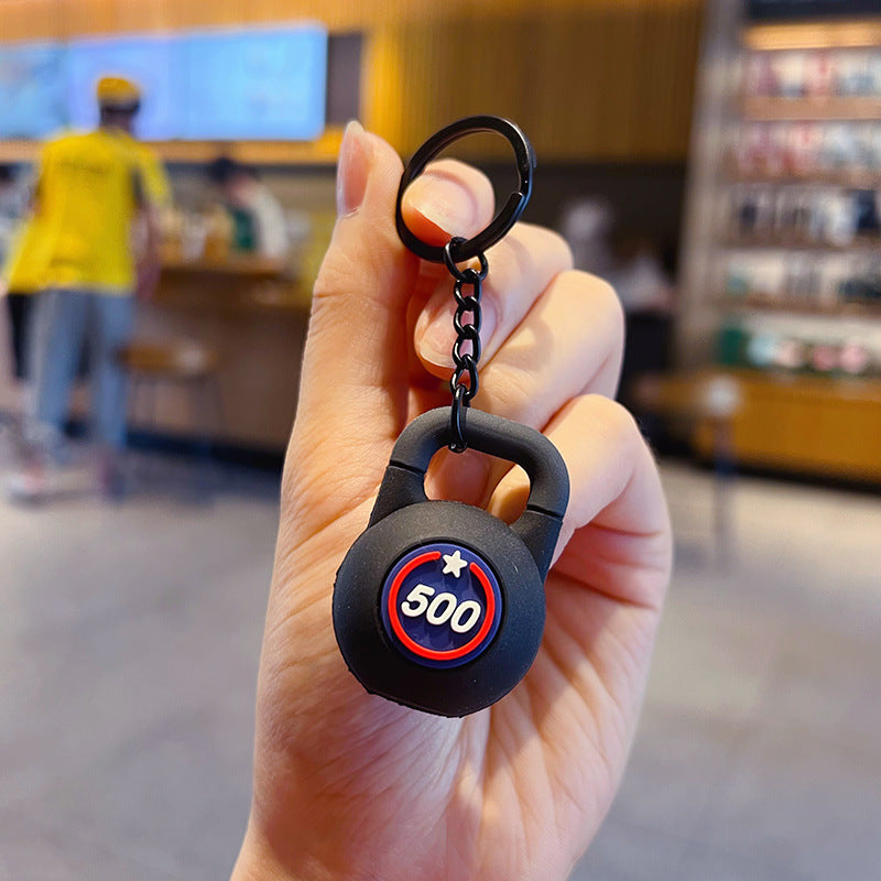 Wholesale PVC Kettlebell Keychain Pendant - Fitness Design,  Couples Gift,  Car Key Accessory,  Boutique Resale