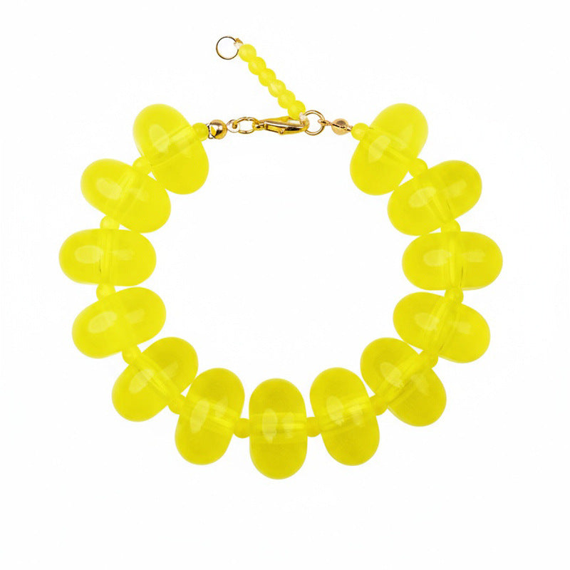 Wholesale Acrylic Colorful Gradient Beaded Bracelet Bohemian Handmade Jewelry Accessory