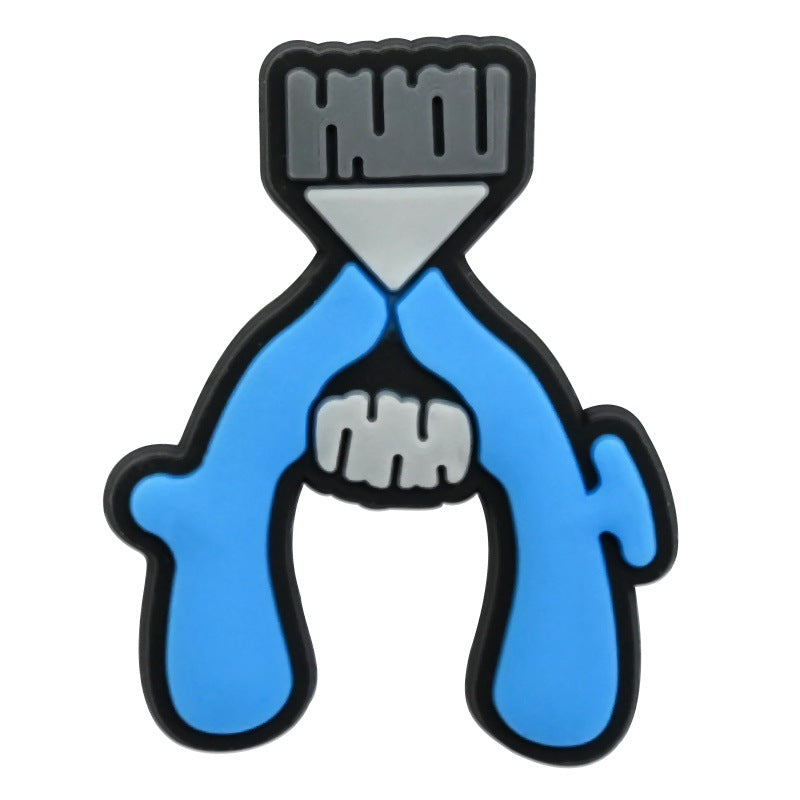 Wholesale Random 100pcs  salon-style clogs PVC Soft Rubber Shoe Buckle Decoration