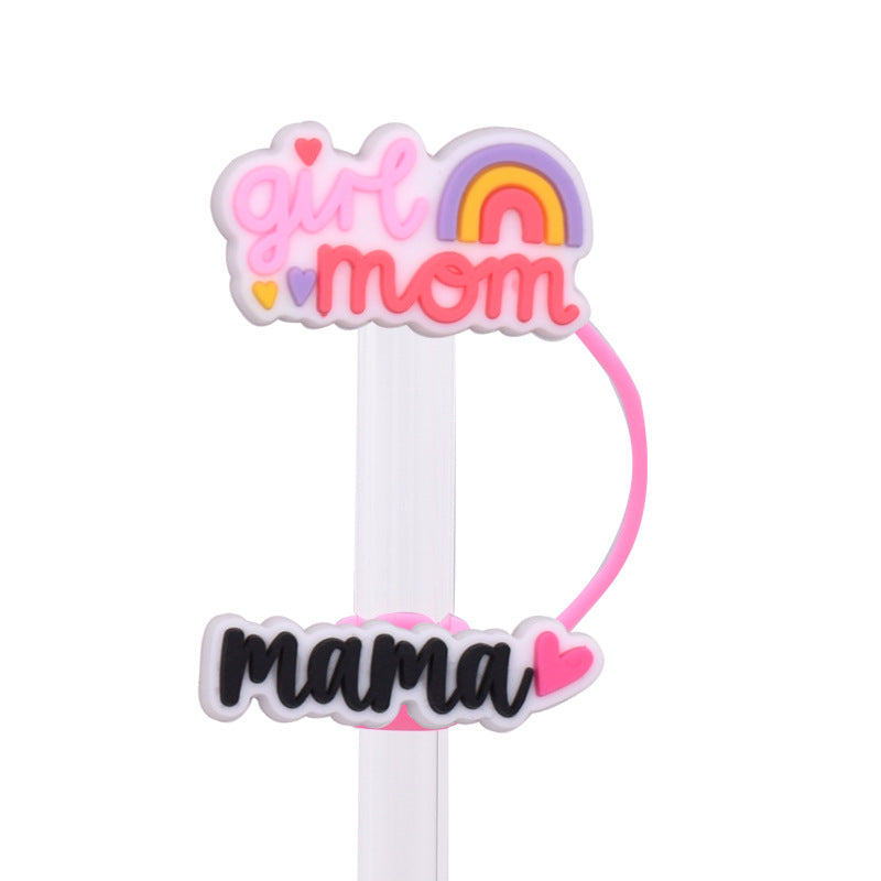 Wholesale Random 100pcs Super Parent Series PVC Soft Straw Tube Cap