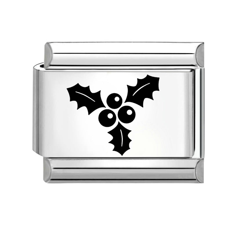 Wholesale Italian Charm Bracelet 9mm DIY Splicing Removable Christmas Cartoon Stainless Steel Composable Bracelet