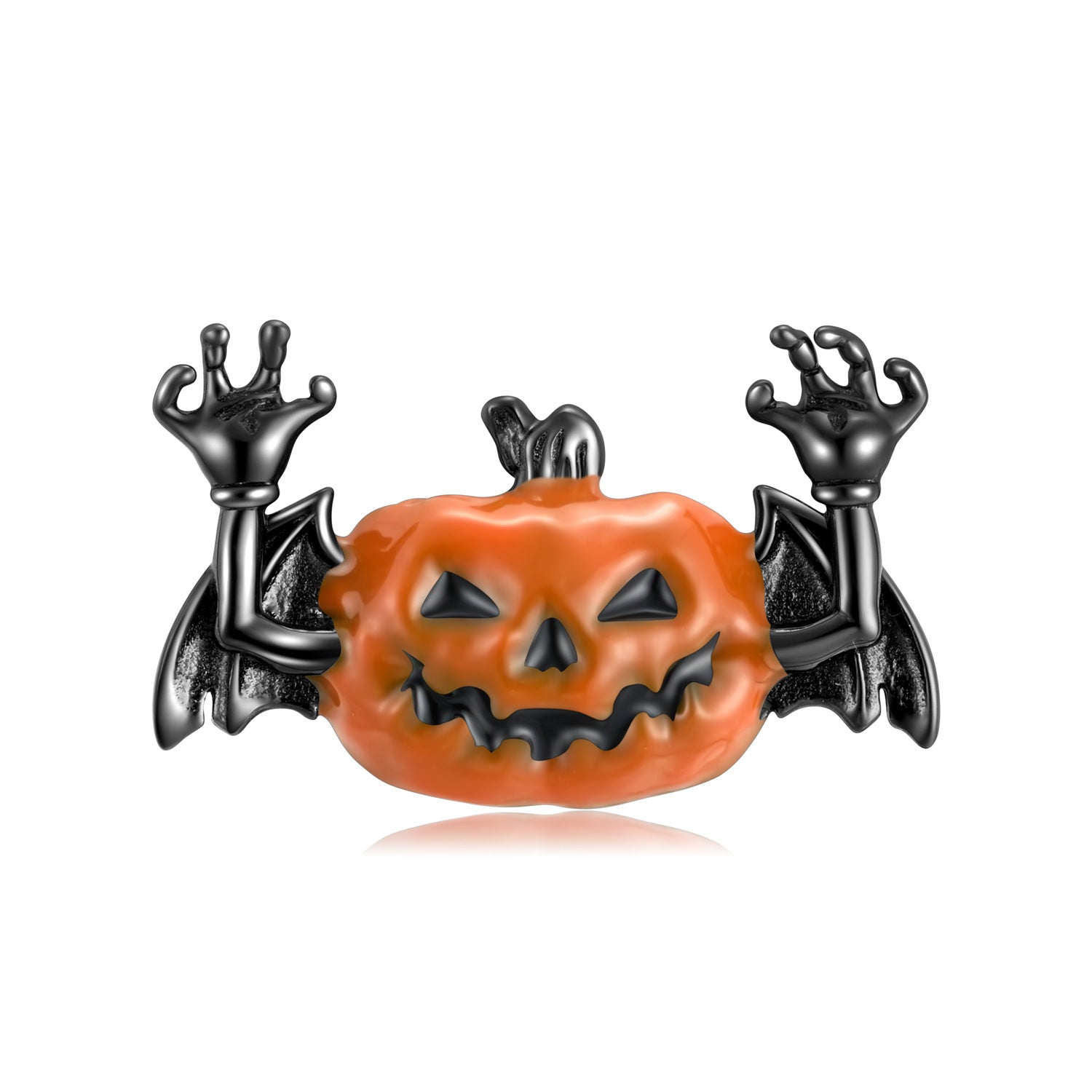 Wholesale Creative Pumpkin Bat Halloween Dark Style S925 Silver Necklaces ACC-NE-MC003