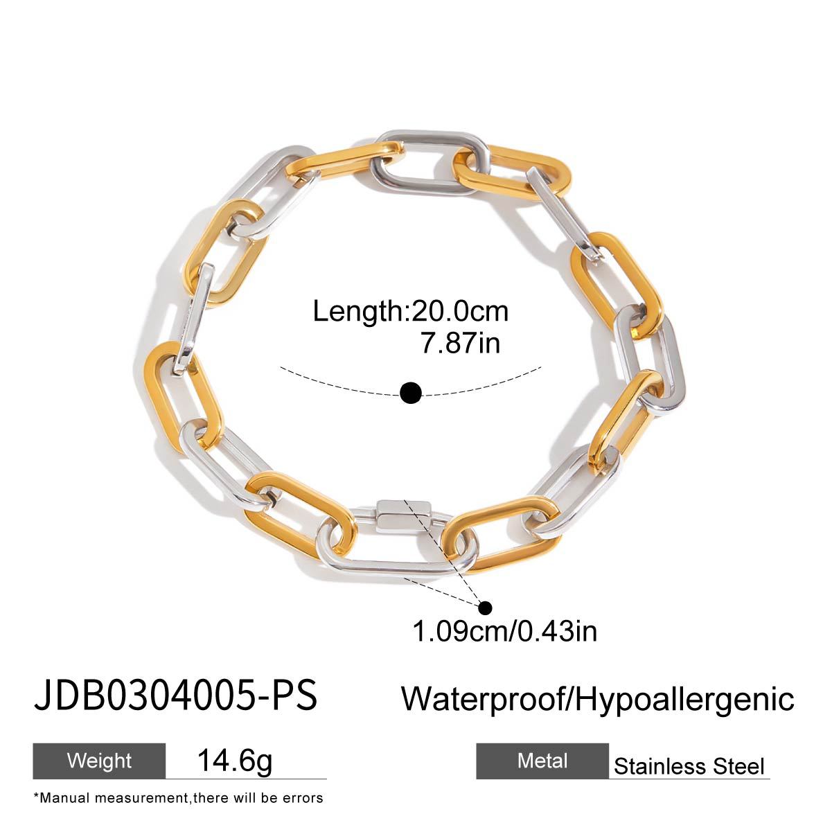 Wholesale Stainless Steel Colorblock Cuban Bracelet