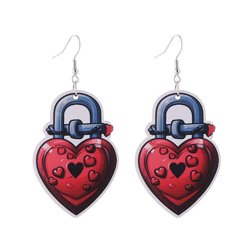 Wholesale Valentine's Day Pink Series Love Hot Air Balloon Earrings ACC-ES-ChouT001