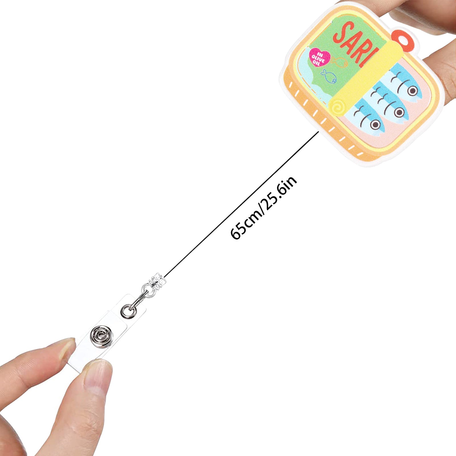 Wholesale Ocean-Themed Acrylic Retractable ID Badge Reel - nut Tree Dolphin Sea Turtle Design,  Office Gift