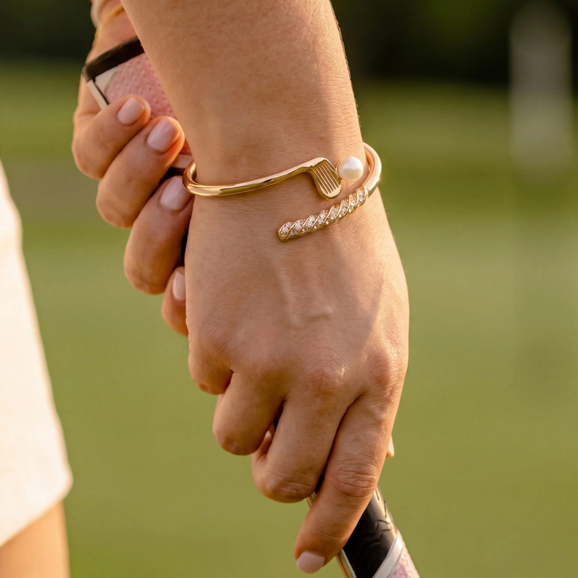 Wholesale Trendy Tennis Racket Bracelet Ring Set Stainless Steel Gold Inlay Boutique Resale Jewelry
