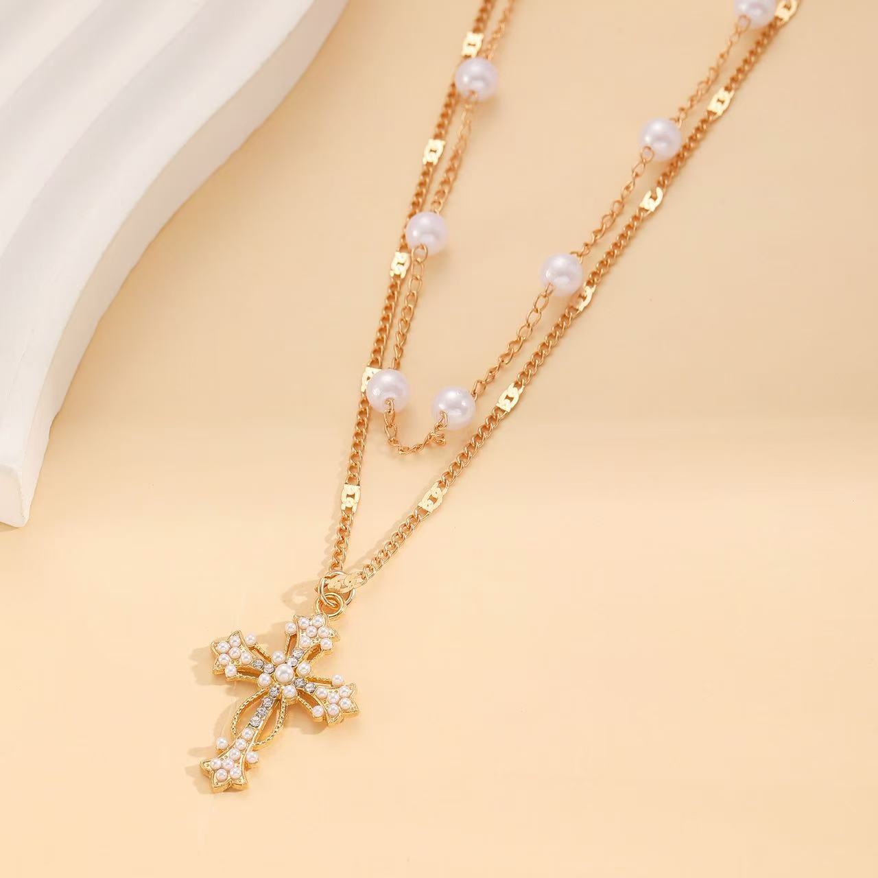 Wholesale  new pearl multi-layer clavicle chain choker necklaces