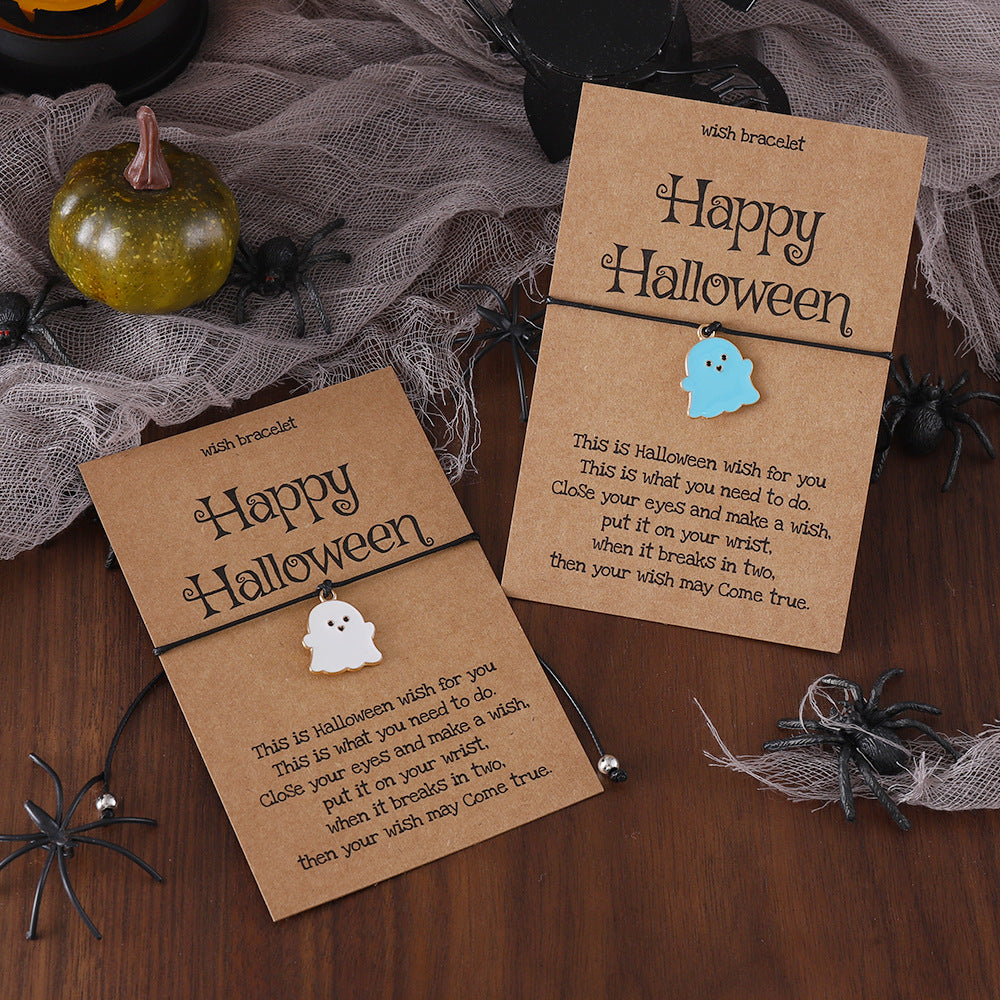 Wholesale Bracelet Cute  Colorful Ghost Charm Bracelet