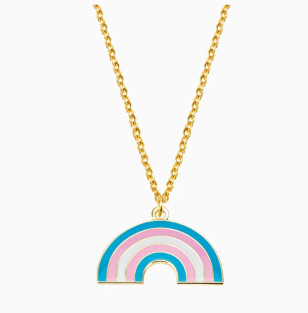 Wholesale Rainbow Color Heart Shaped Oil Drop Pendant Necklace ACC-NE-Zhey001