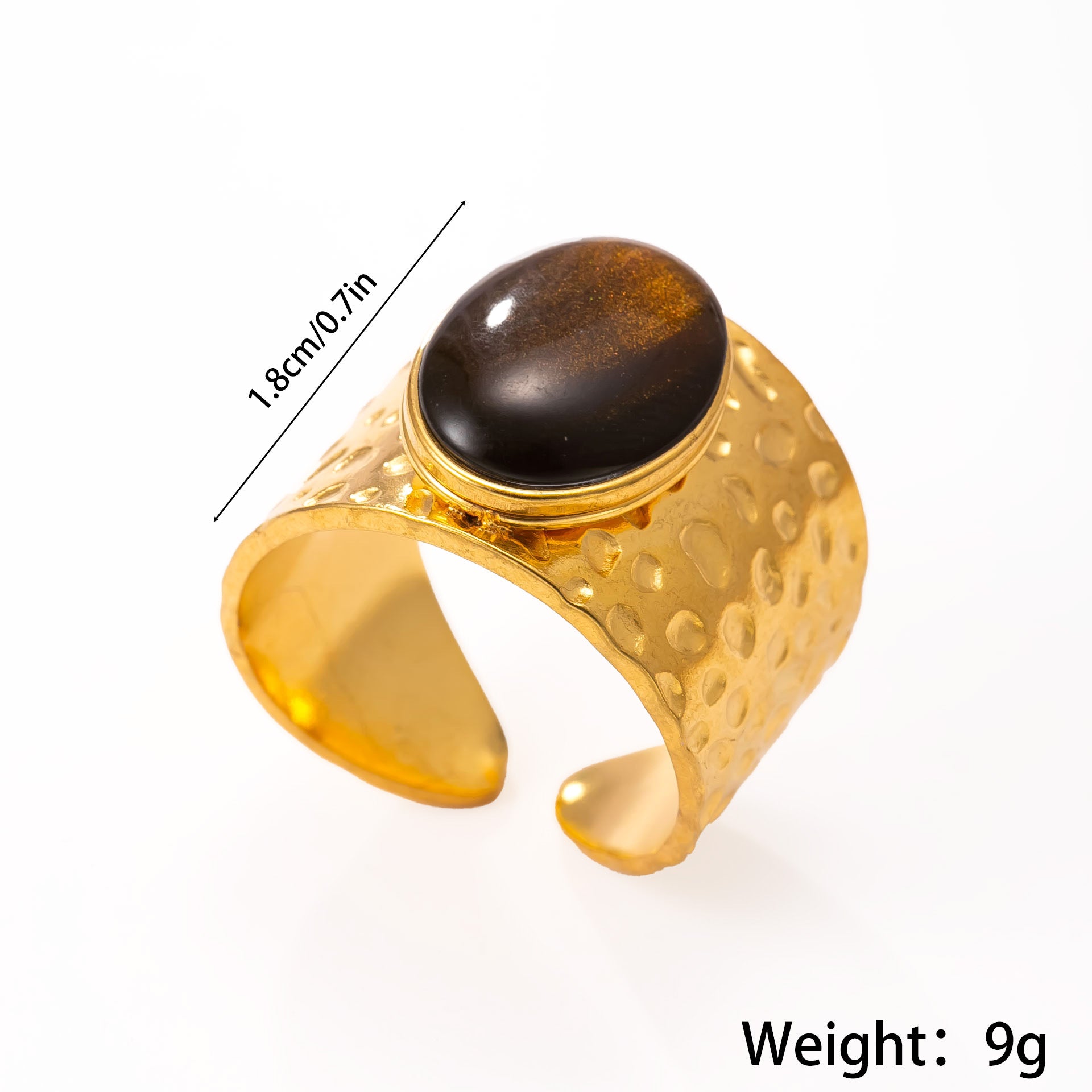 Wholesale Vintage Style Gold Plated Stainless Steel Ring Set - 11 Pieces Boutique Resale Jewelry