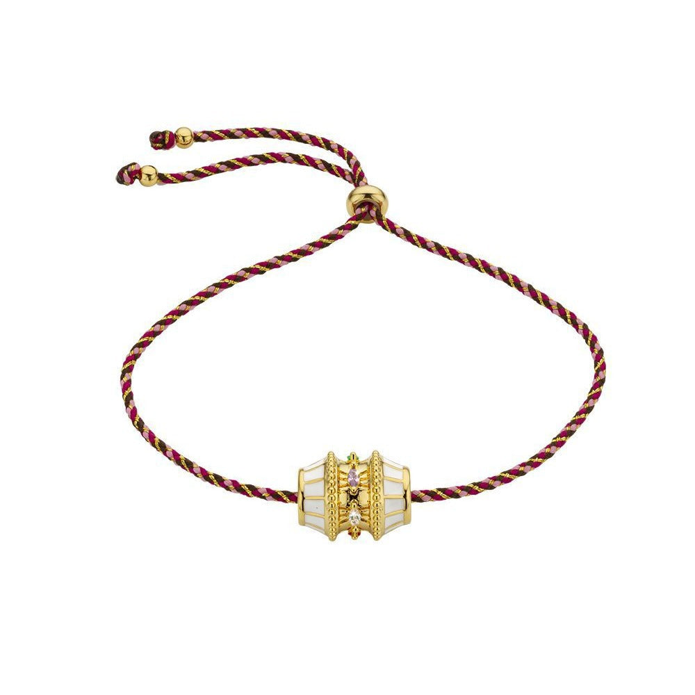 Wholesale drum twist Valentine's Day necklace furnace vacuum plating 18K gold color preservation