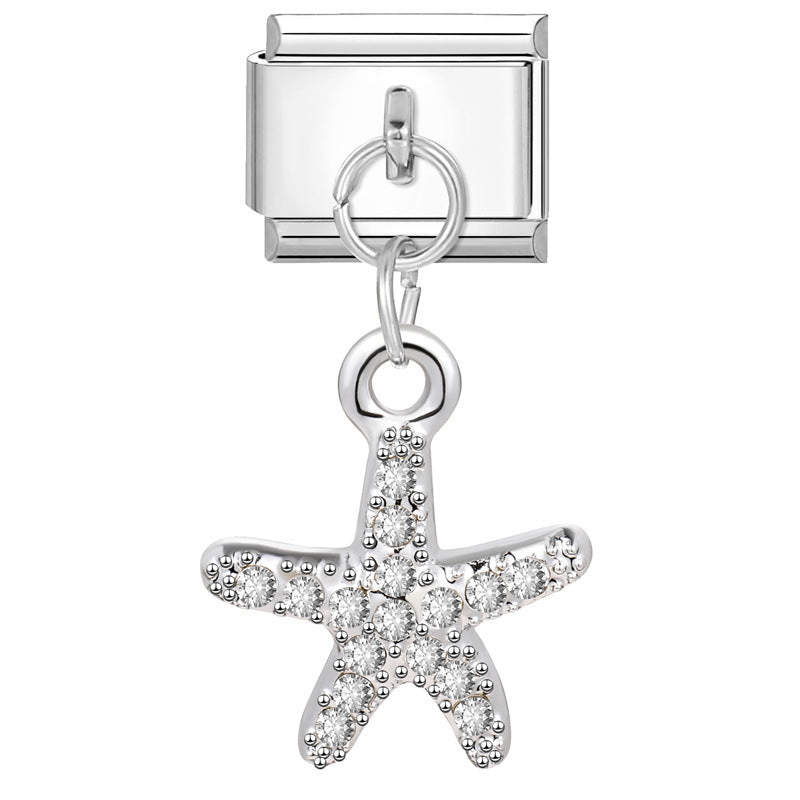 Wholesale Italian Charm Bracelet 9mm DIY Splicing Cute Creative Stainless Steel Composable Bracelet