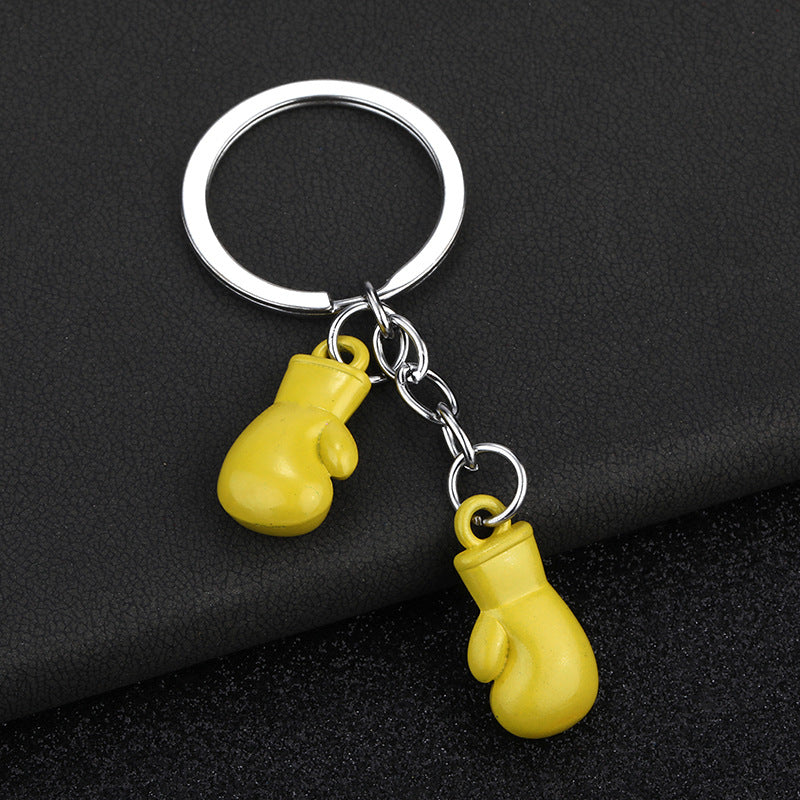 Wholesale Left and right boxing gloves metal keychain