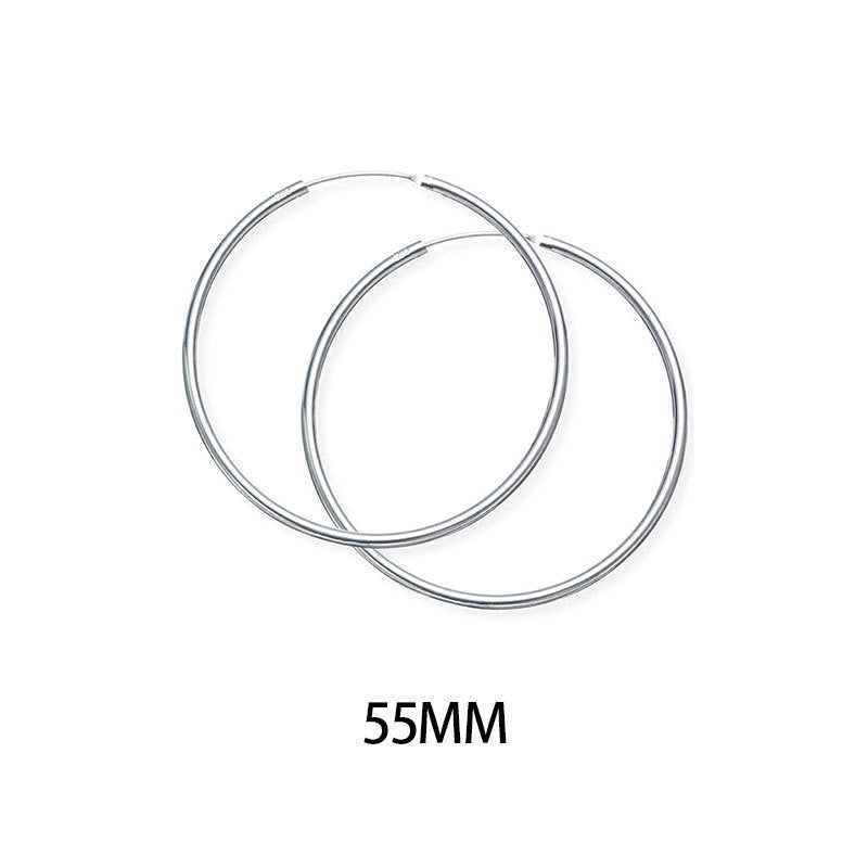 Wholesale s925 Sterling Silver Circle Big Circle Earrings
