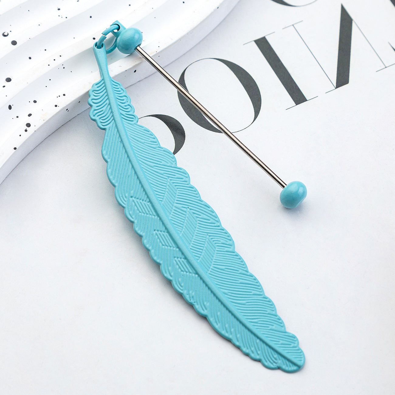Wholesale Beadable Bar Feather Bookmark DIY Beaded Bookmark ACC-BM-HuaH002