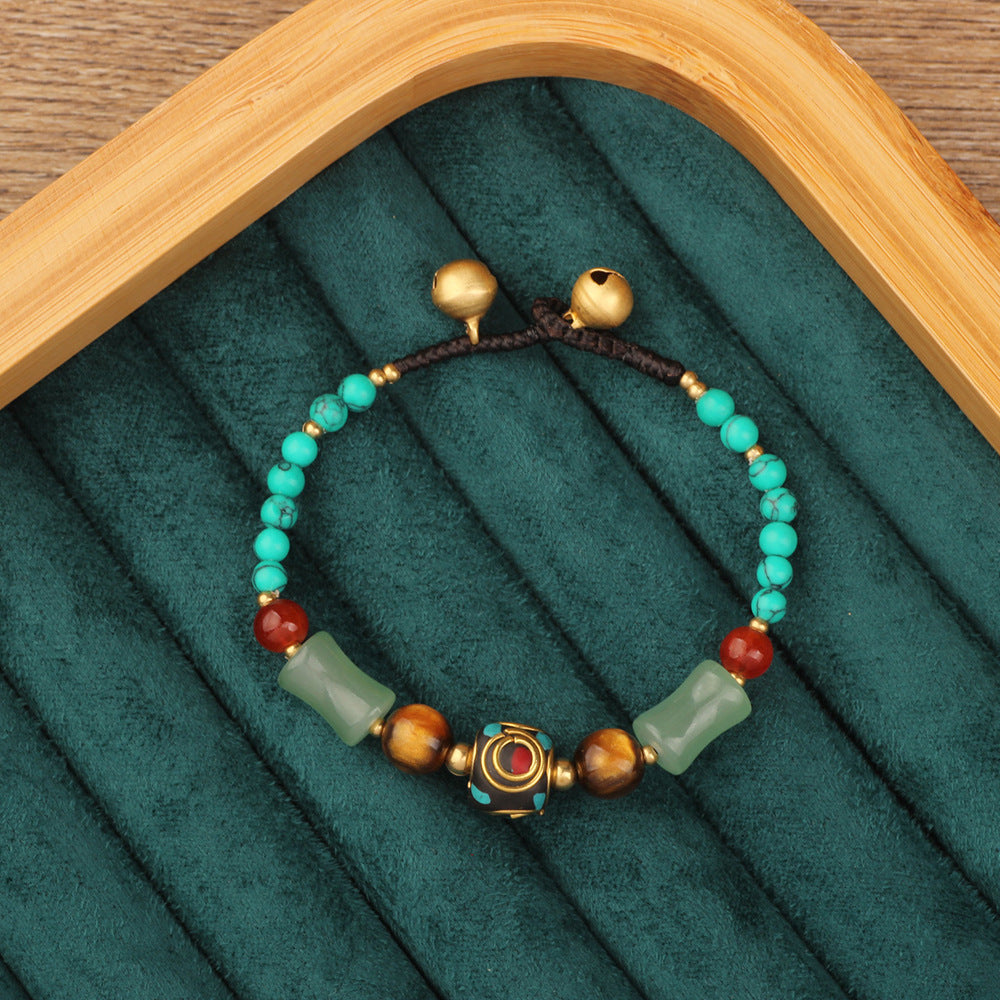 Wholesale Ethnic Retro Tibetan Hand-woven Turquoise Bracelet