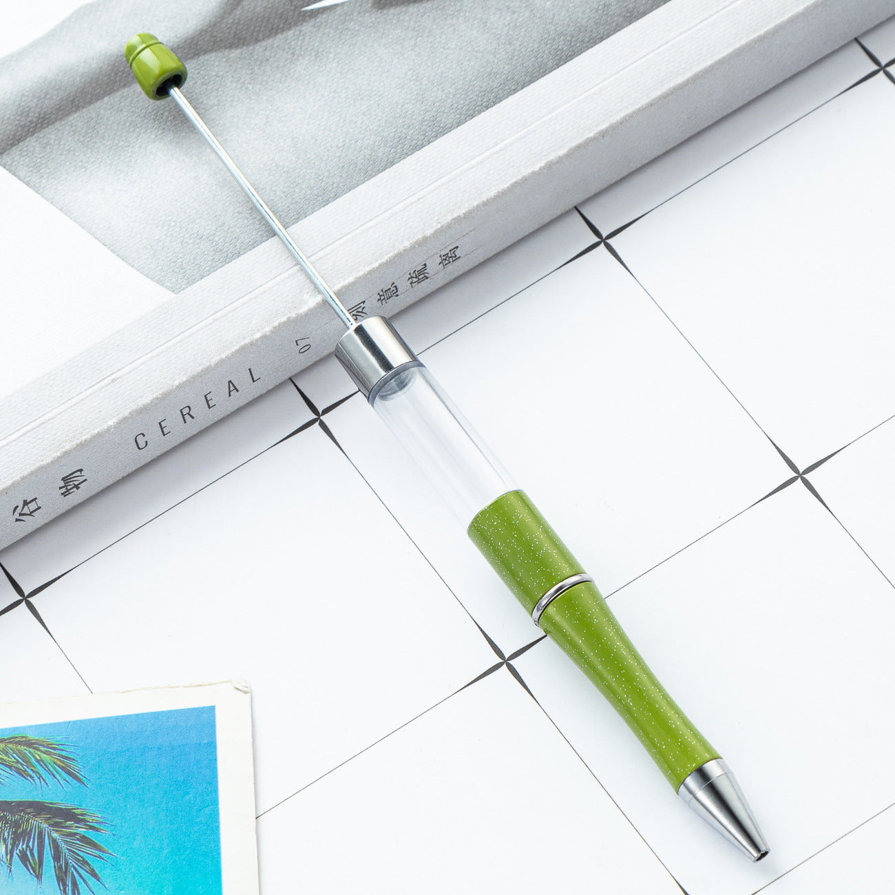 Wholesale Beadable Pens Plastic Empty Tube Bead Pen DIY Pen DIY Beadable ACC-PN-HuaH047