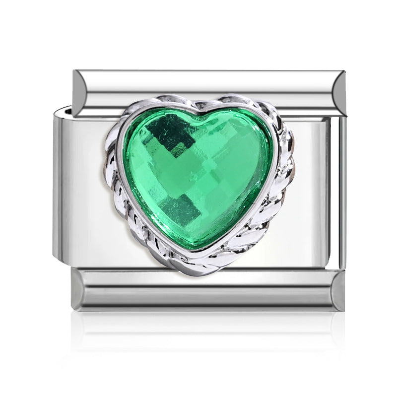 Wholesale 9mm Italian Charm Starter Bracelets DIY square Single Section Creative Stainless Steel Composable Bracelet