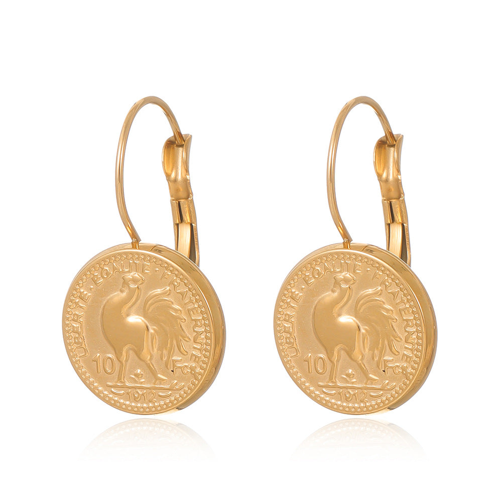 Wholesale  stainless steel vintage pendant earrings