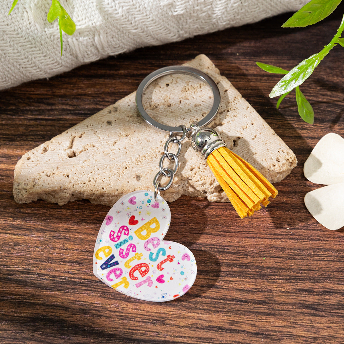Wholesale Slogan Acrylic Love Keychain Pendant