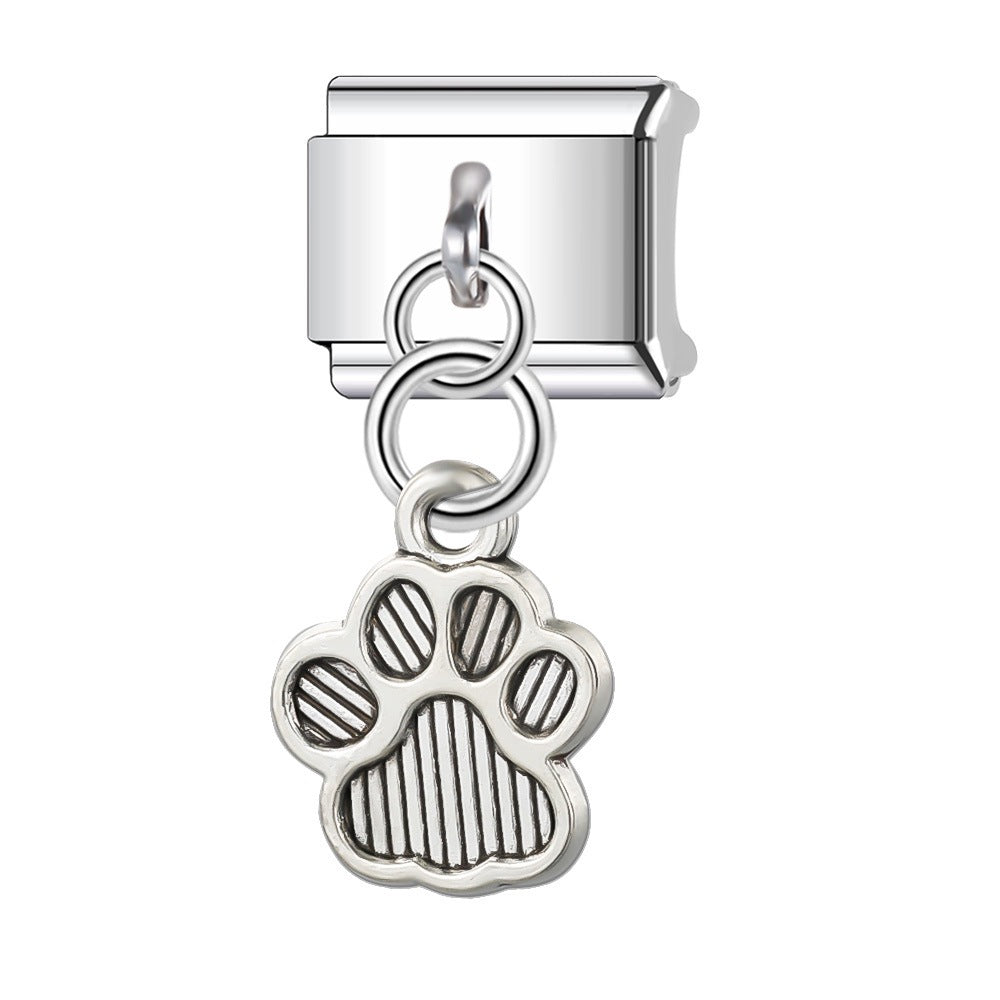 Wholesale Italian Charm Bracelet 9mm DIY Splicing Cute Creative Pendant Stainless Steel Composable Bracelet