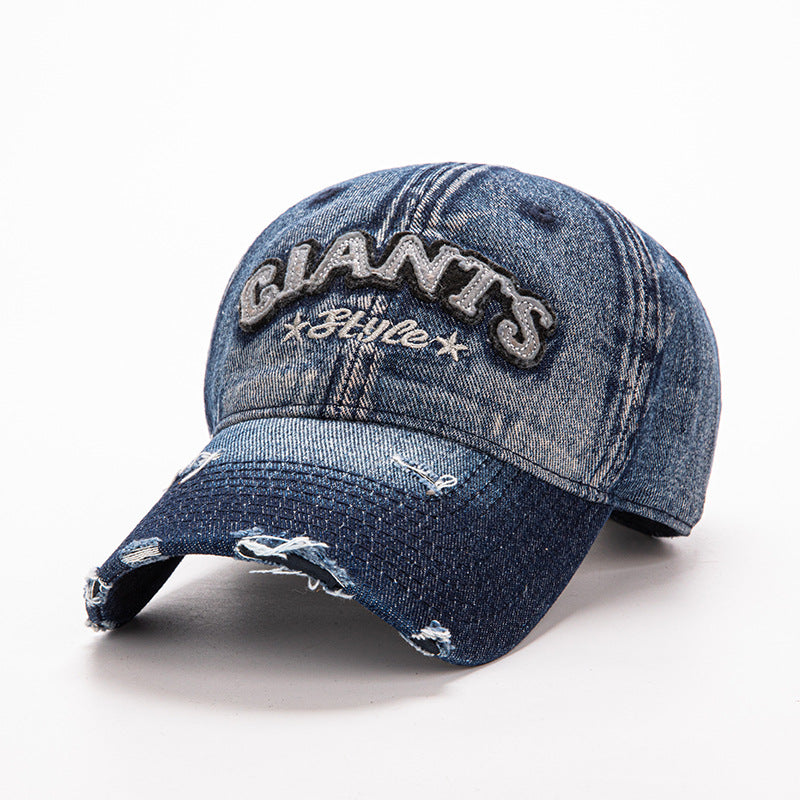 Wholesale Washed patch letter embroidered baseball cap