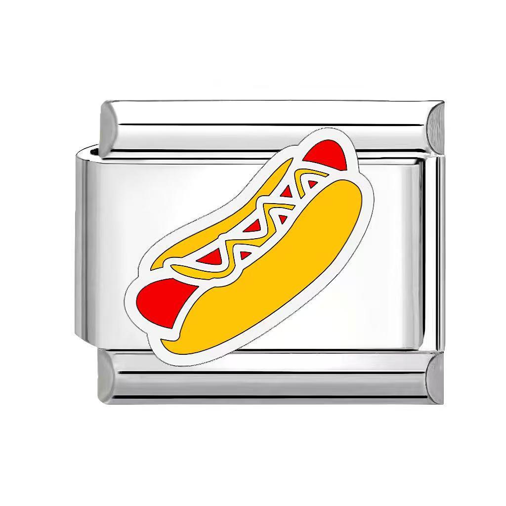 Wholesale Italian Charm Bracelet 9mm DIY Splicing travel   Creative Stainless Steel Composable Bracelet