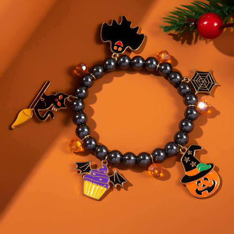Wholesale  Funny Ghost Pumpkin Bracelet Alloy Electroplating Party Jewelry
