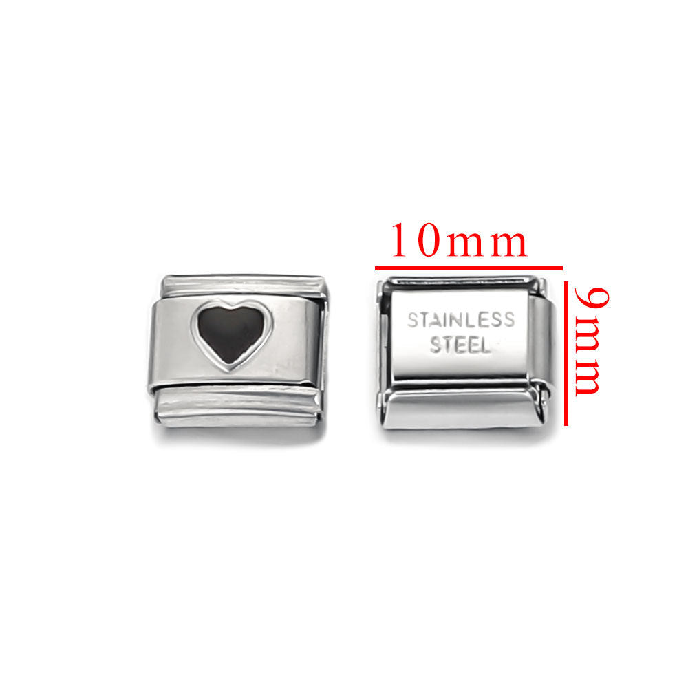 Wholesale 5pcs Italian Charm Bracelet 9mm DIY Splicing Cute Creative Stainless Steel Composable Bracelet