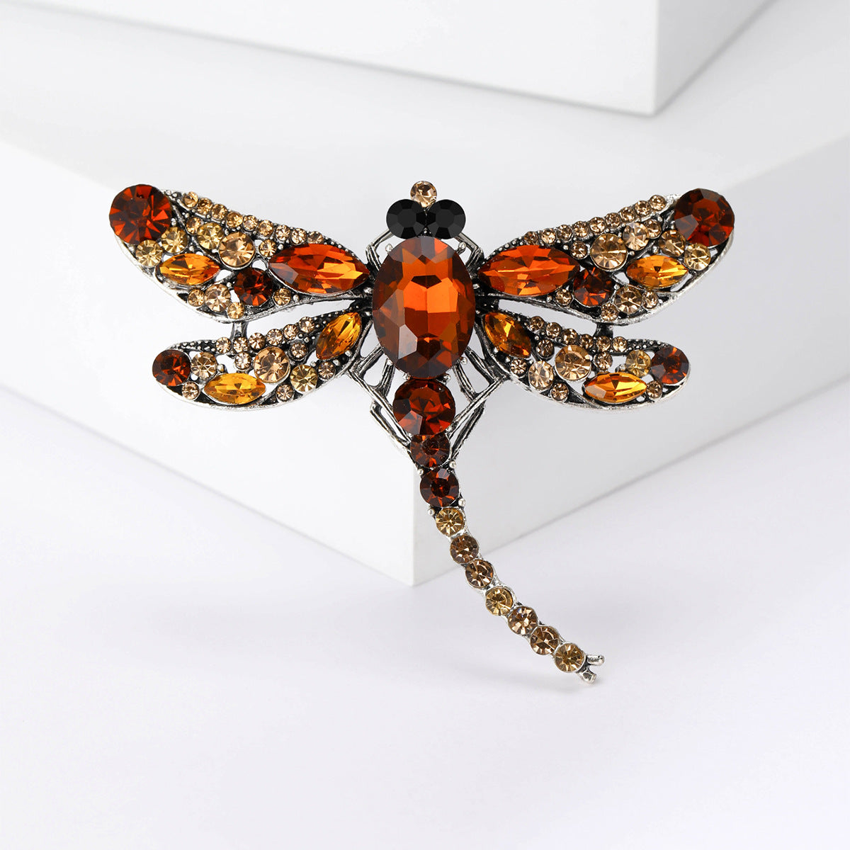 Wholesale Trendy Women S Dragonfly Brooch Pin Alloy Rhinestone Corsage Party Jewelry Accessory