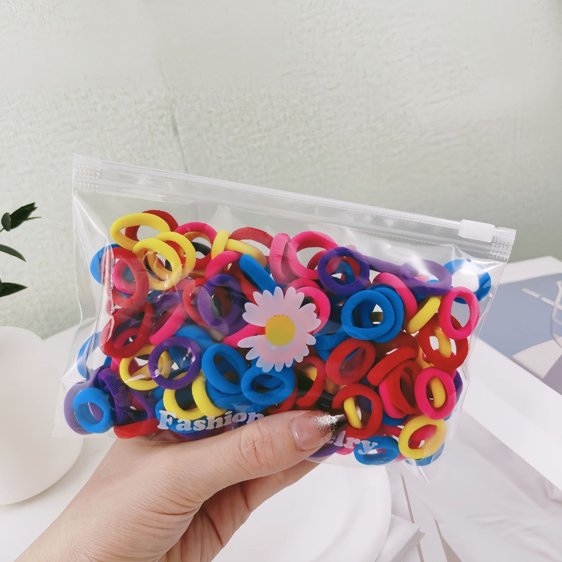 Wholesale 100pcs Children's Hair Tie Rubber Band Towel Ring Small Hair Scrunchies  ACC-HS-Mengz003
