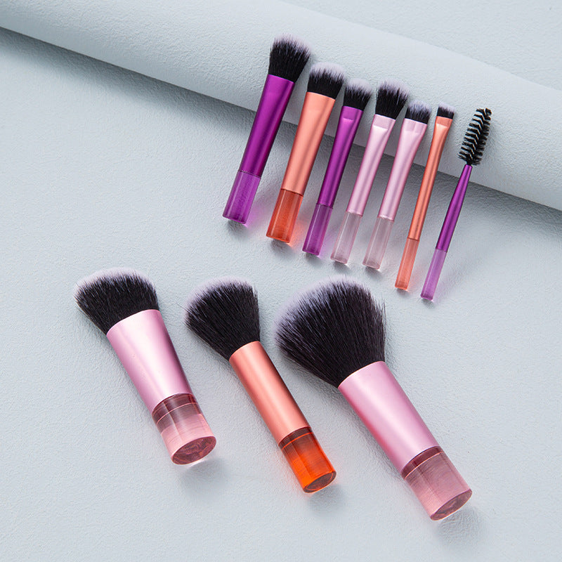 Wholesale Mini 10pcs Travel Portable Makeup Brush Set ACC-MB-LLS003