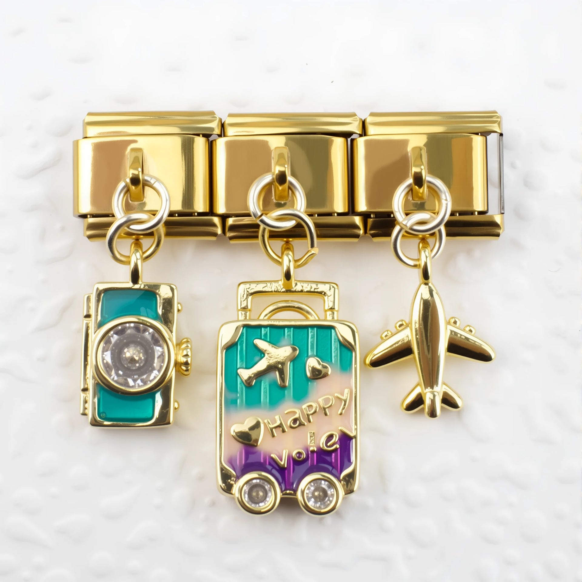 Wholesale 5pcs/pack Individual Sports &  Hobby Charms Single Section Creative Stainless Steel Composable Bracelet