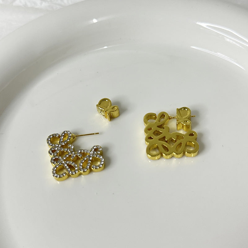 Wholesale  Geometric Hollow Square Earrings