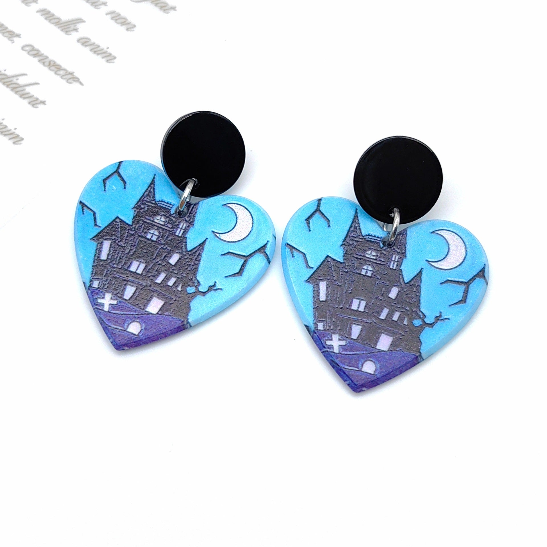 Wholesale Halloween Horror Skull Acetate Acrylic Earrings ACC-ES-Xizhao003