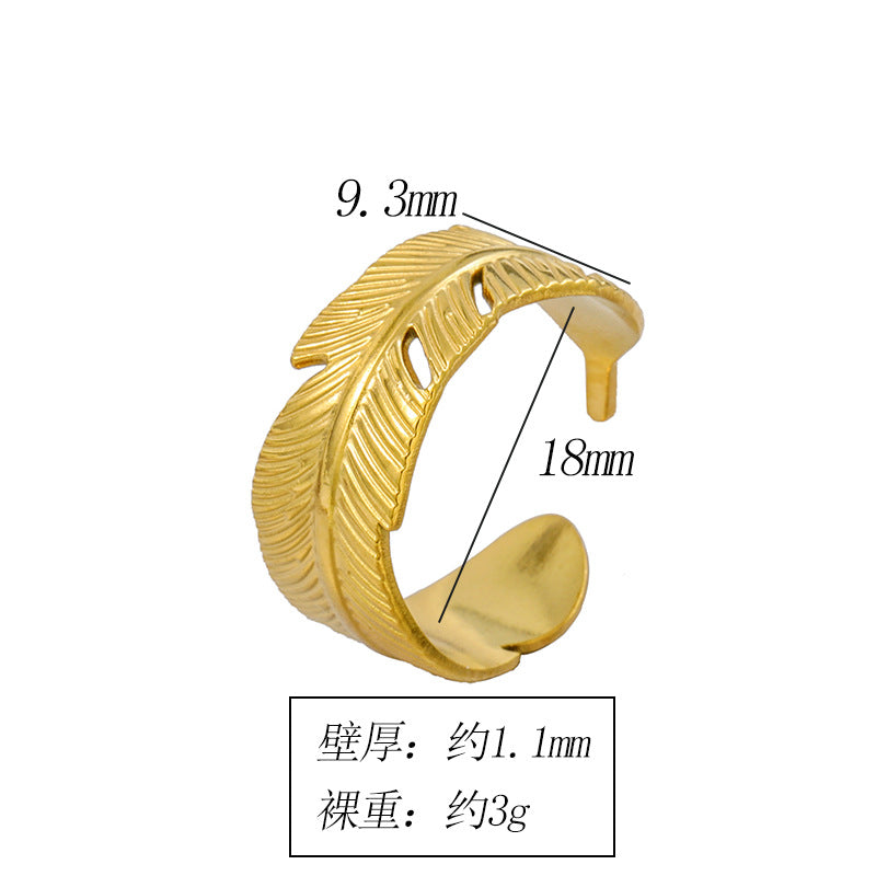 Wholesale titanium steel crown opening non-fading niche ring
