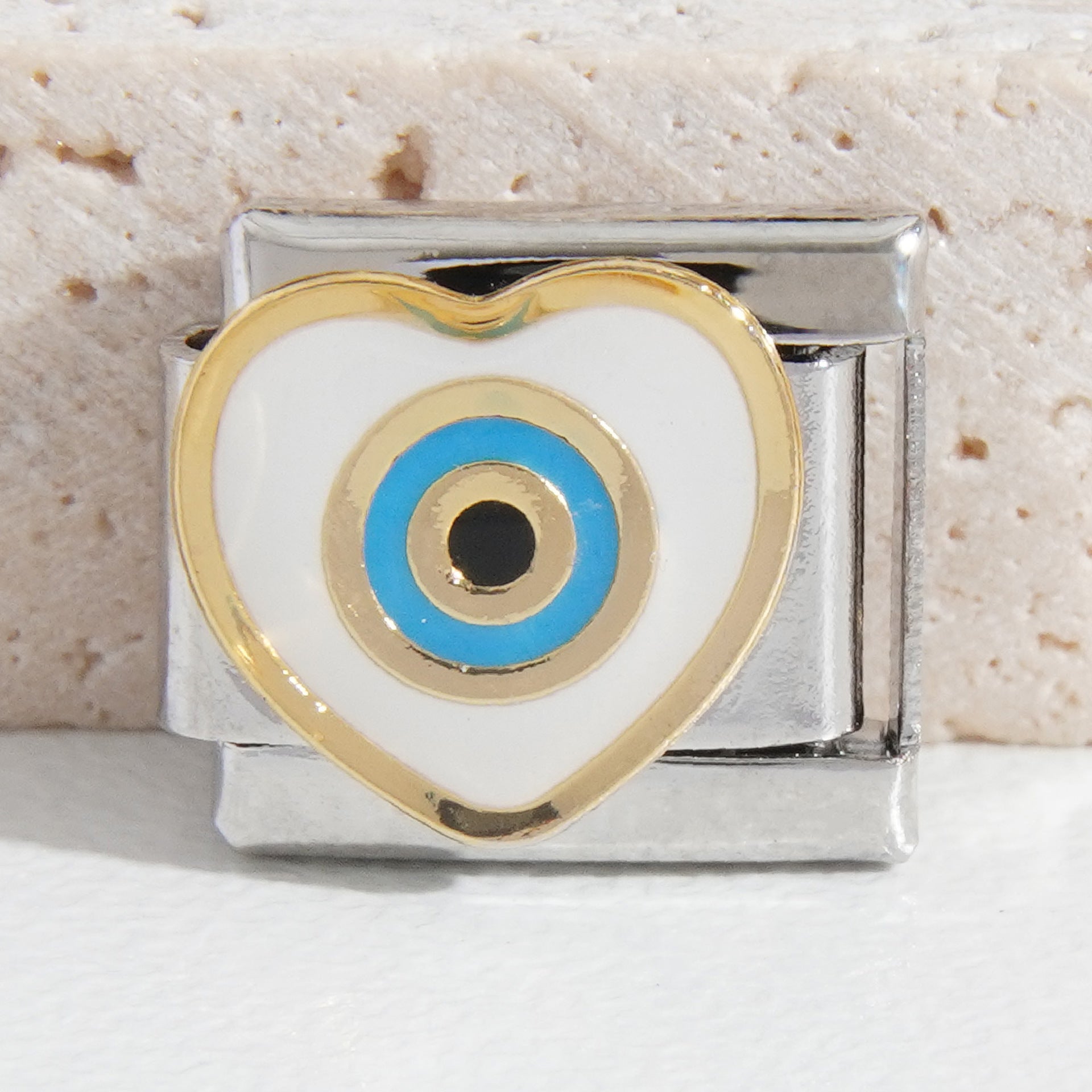 Wholesale Italian Charm Bracelet 9mm DIY Splicing Devil Eye Stainless Steel Composable Bracelet