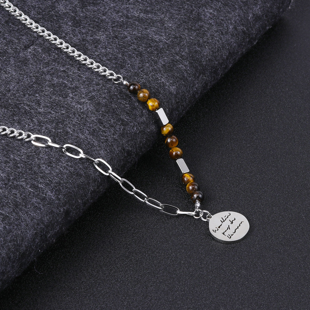 Wholesale  titanium steel necklace men' s Cuban chain