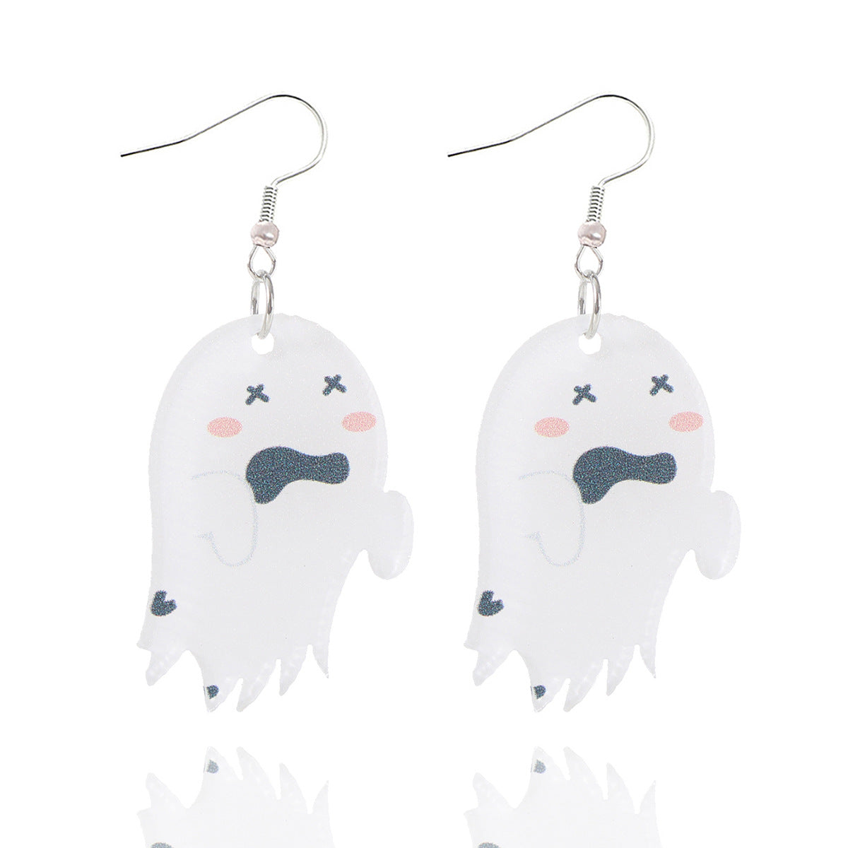 Wholesale  cartoon little ghost cute funny ghost jewelry acrylic earrings