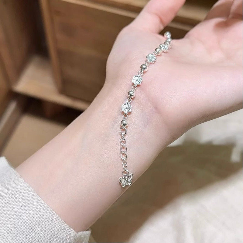 Wholesale New Chinese Style Women S Blossom Flower Bracelet Trendy Fashion Jewelry Gift Everyday Wear Accessory