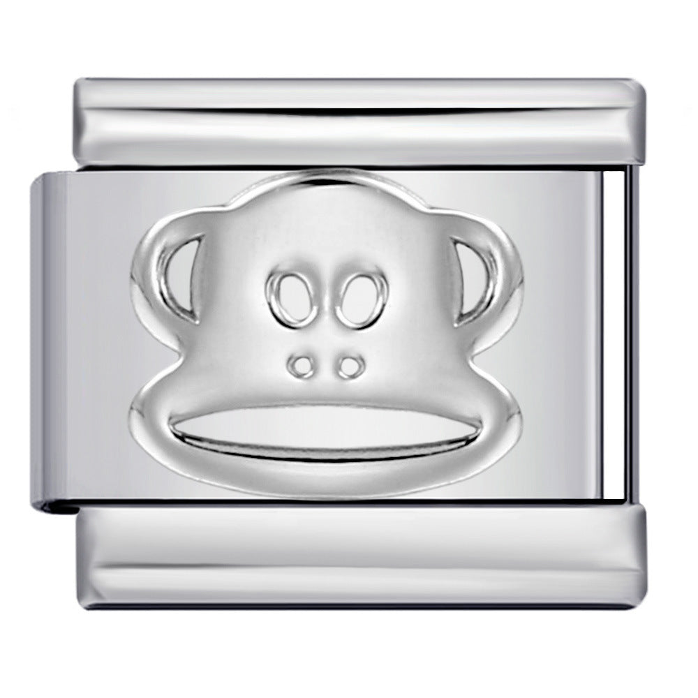 Wholesale Italian Charm Bracelet 9mm DIY Splicing Removable Convex Silver Element Stainless Steel Composable Bracelet