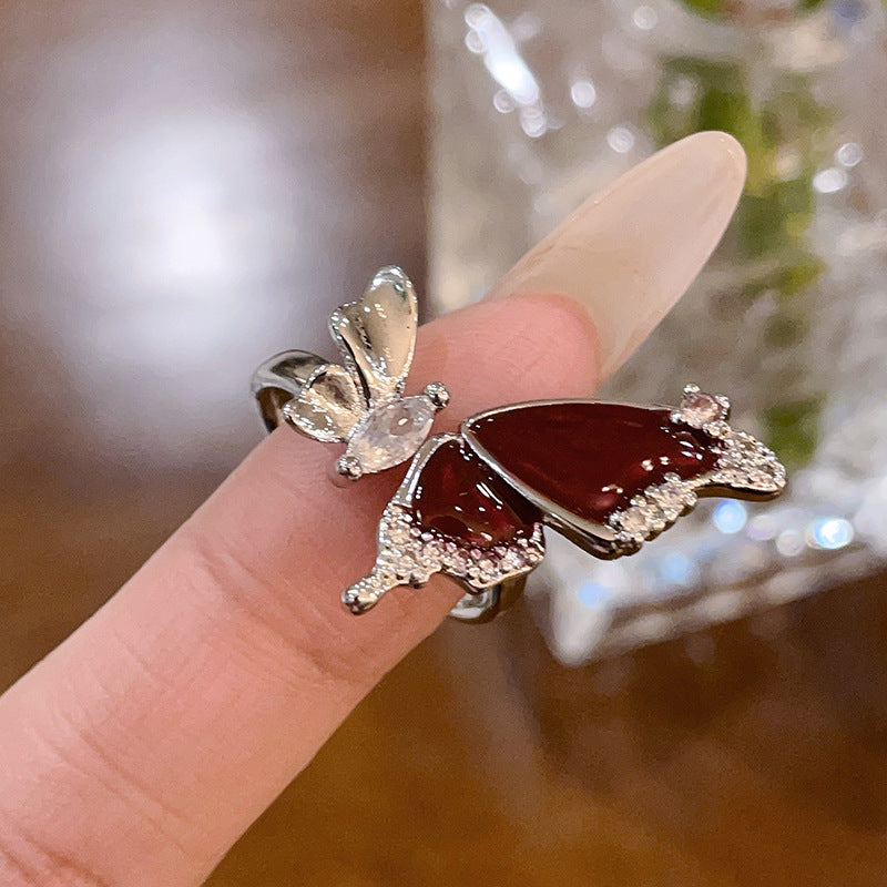 Wholesale Butterfly Open Ring Ring Adjustable Rings Butterfly Rings ACC-RS-JiuHao002