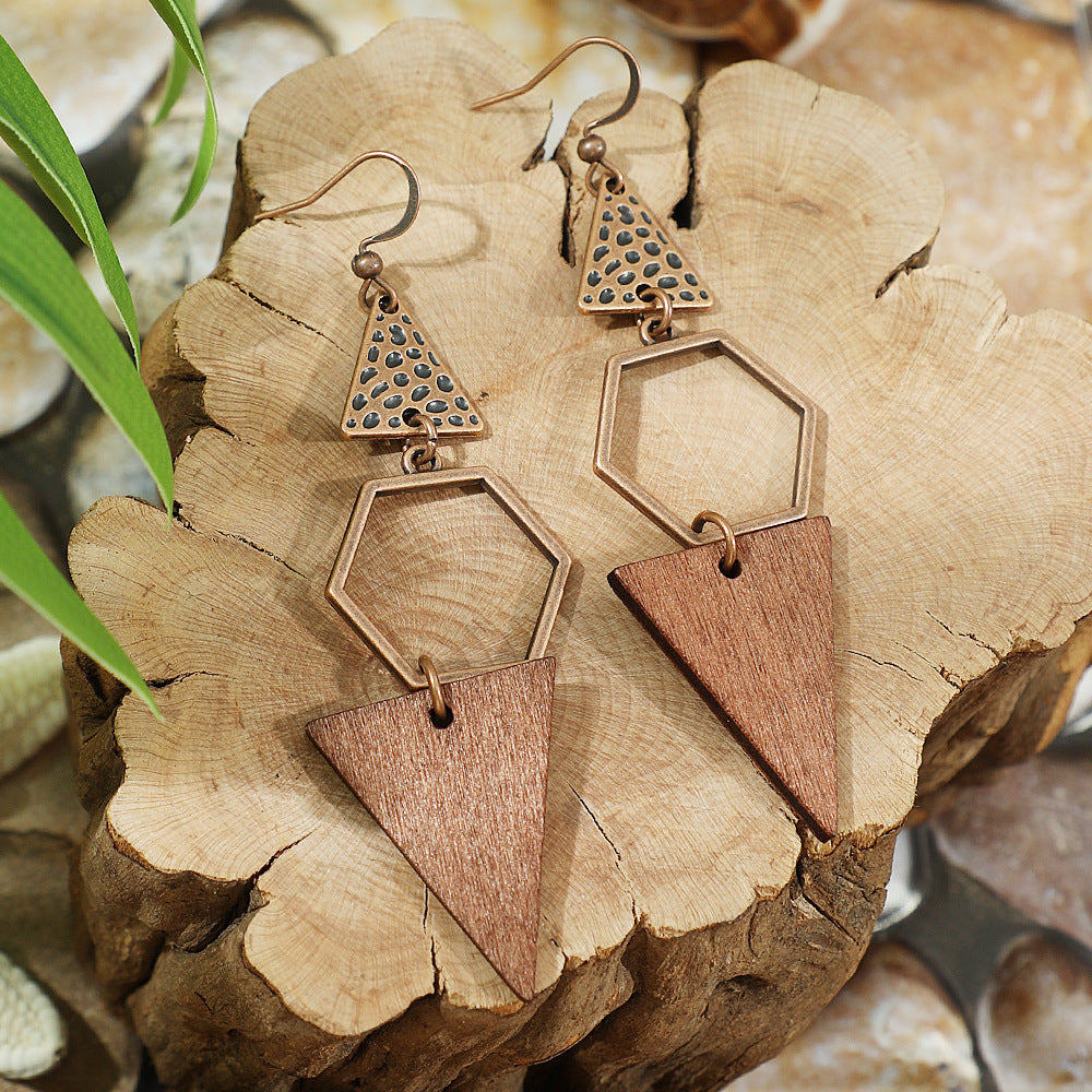 Wholesale Retro Bohemian Earrings Maillard Color Trendy Fashion Accessory for Autumn Winter