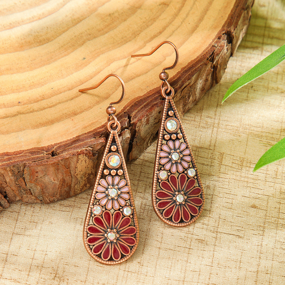 Wholesale  Bohemian Drop Earrings Earrings with Diamond Vintage