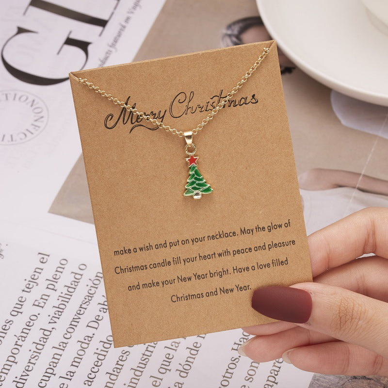 Wholesale Fashion Christmas tree Christmas snowman necklaces