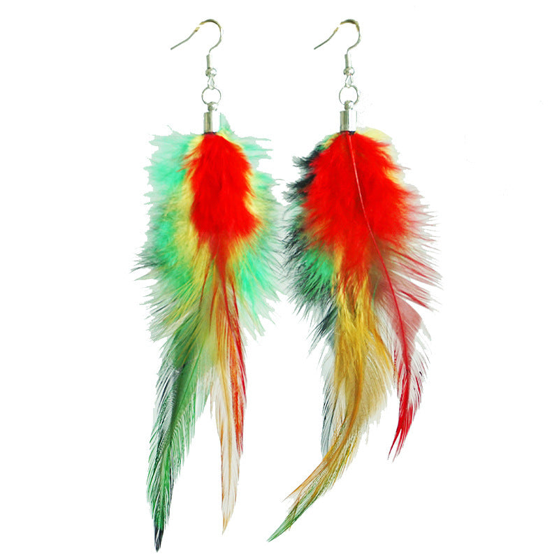 Wholesale 2 Pairs/pack Juneteenth Liberation Day Tassel Wooden Earrings Acrylic Earrings ACC-ES-HY076